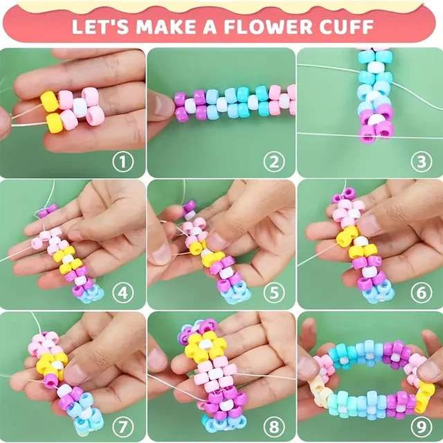 2400pcs Multicolor Pony Beads Kit 6