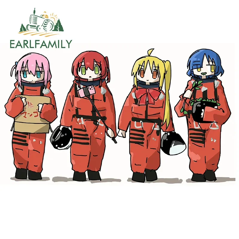 

EARLFAMILY 13 см для милых автомобильных наклеек Chibi аниме пожарный водонепроницаемый Бампер Автомобильная наклейка индивидуальный солнцезащитный креативный Декор
