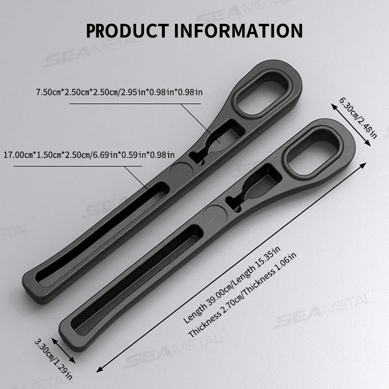 Enhanced Car Seat Gap Filler - 2-Piece Elastic Gap Filling Strip and Drop Blocker