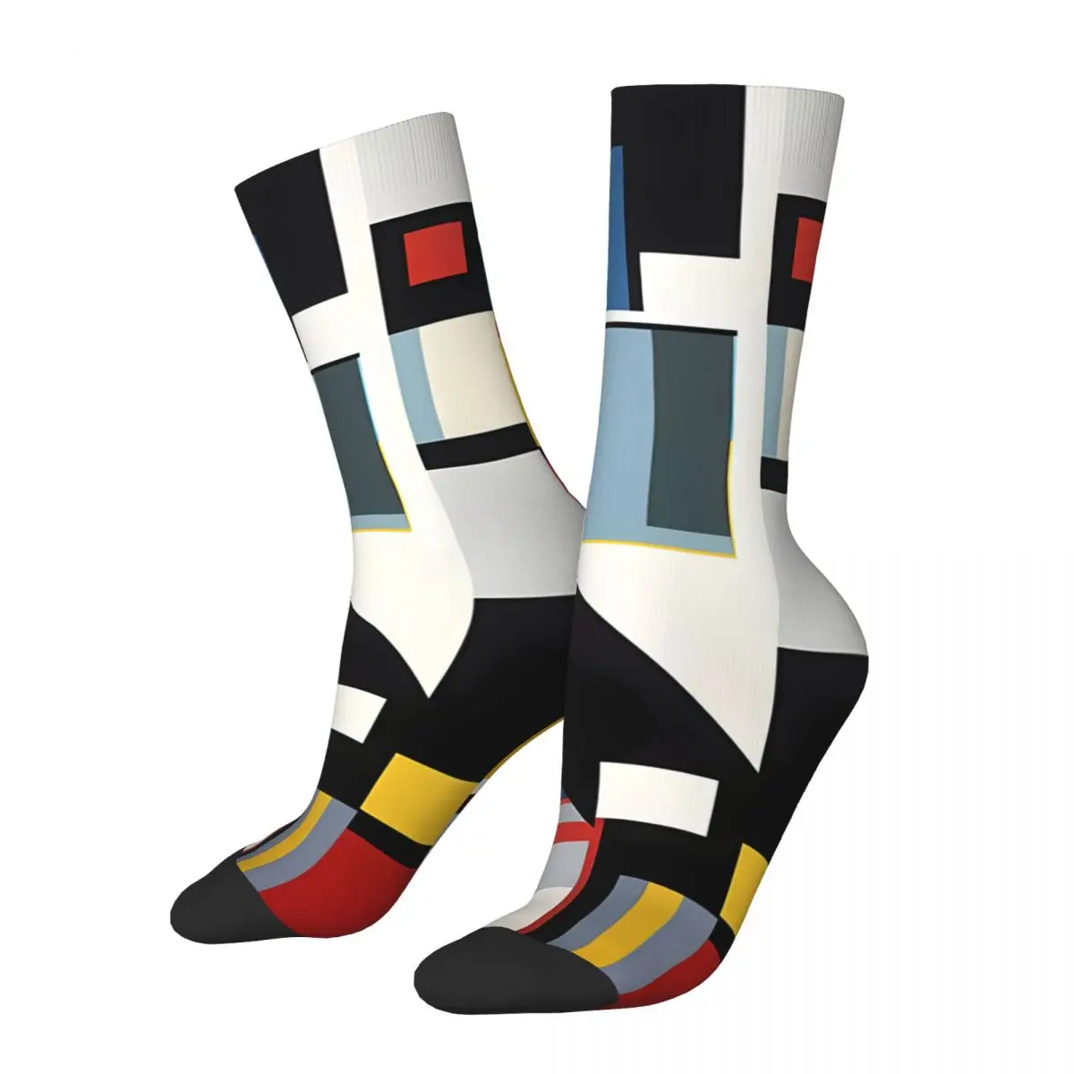 Fancy Squares De Stijl Calzini Mondrian Uomo Uomo Donna Calze Primaverili Hip Hop