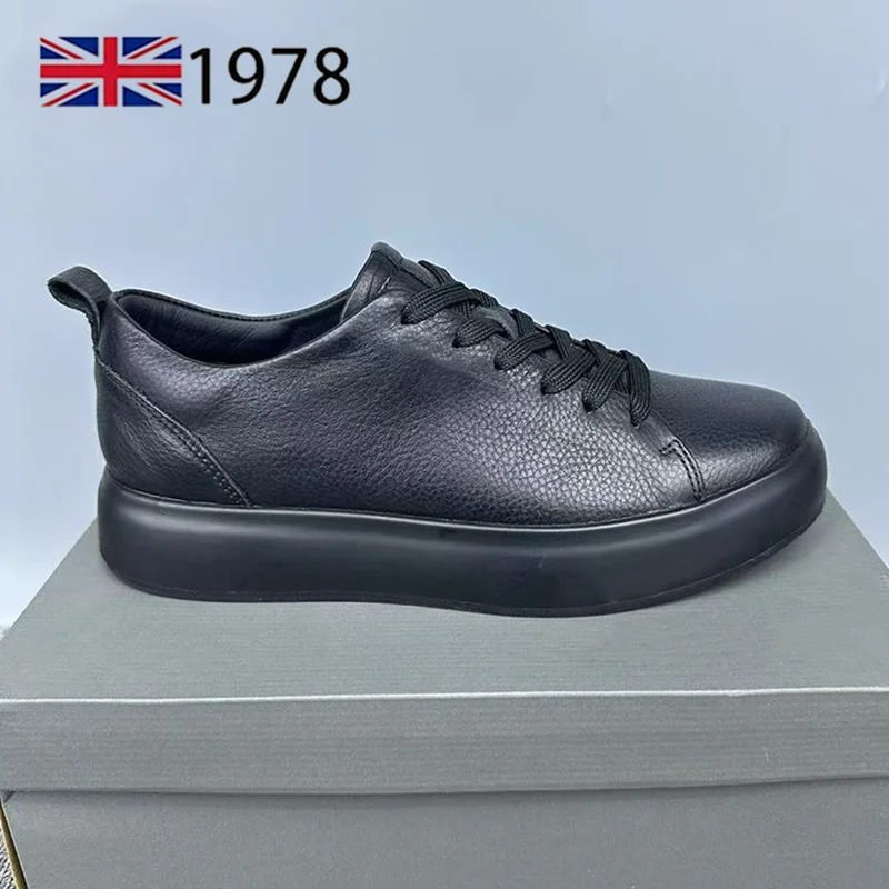 Men Shoes Sneakers Trend Casual Shoes Breathable Leisure Non-slip Footwear Genuine Leather