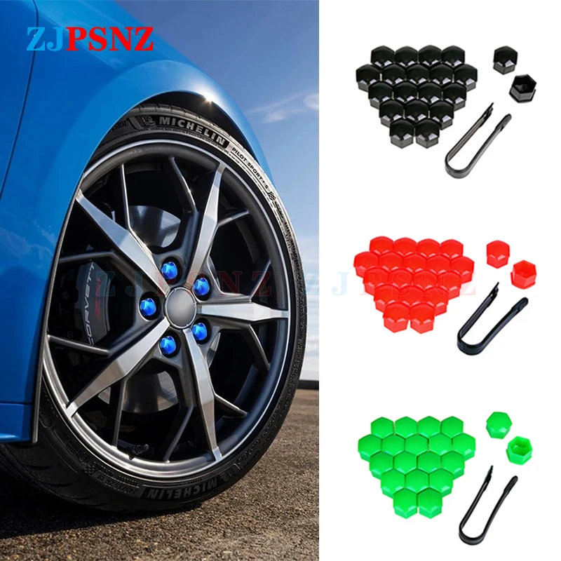 

17mm 19mm 21mm Car Wheel Nut Cap Protection Cover Cap Anti-Rust Auto Hub Screw Cover Car Tyre Nut Bolt Exterior Decoration 20Pcs