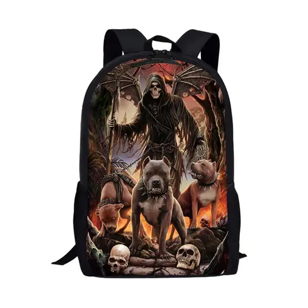 

Cool Skull Print Men Backpack Kids Boys Girls Backpacks Child School Bags for Teenage Daily Bagpack Book Bag Back Packs Bookbag