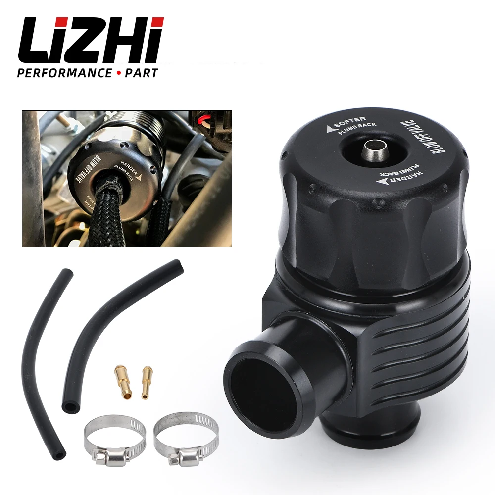 Lizhi Racing Universal 1.8T Turbo Deviatore Dump 25Mm Valvola Di Sfiato In Alluminio Per Audi A3 S3 A4 A6 A8 S4 Tt 1.8 20V Turbo 5742Bk