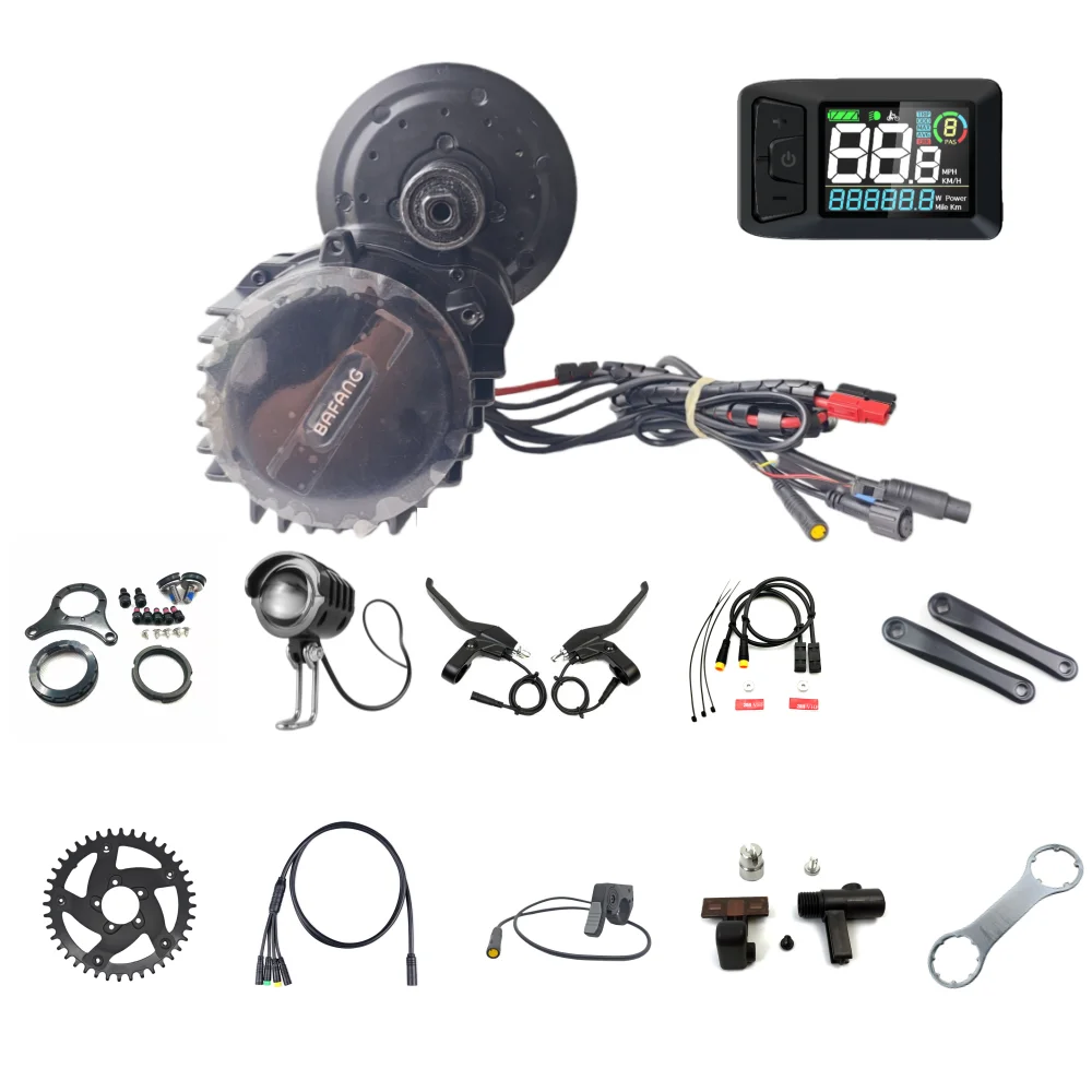 바팡 미드 드라이브 모터 BBSHD G320 48V 750W 1000W 전기 자전거 모터 키트, 업그레이드 가능한 펌웨어, 1000W 출력, 100mm 폭