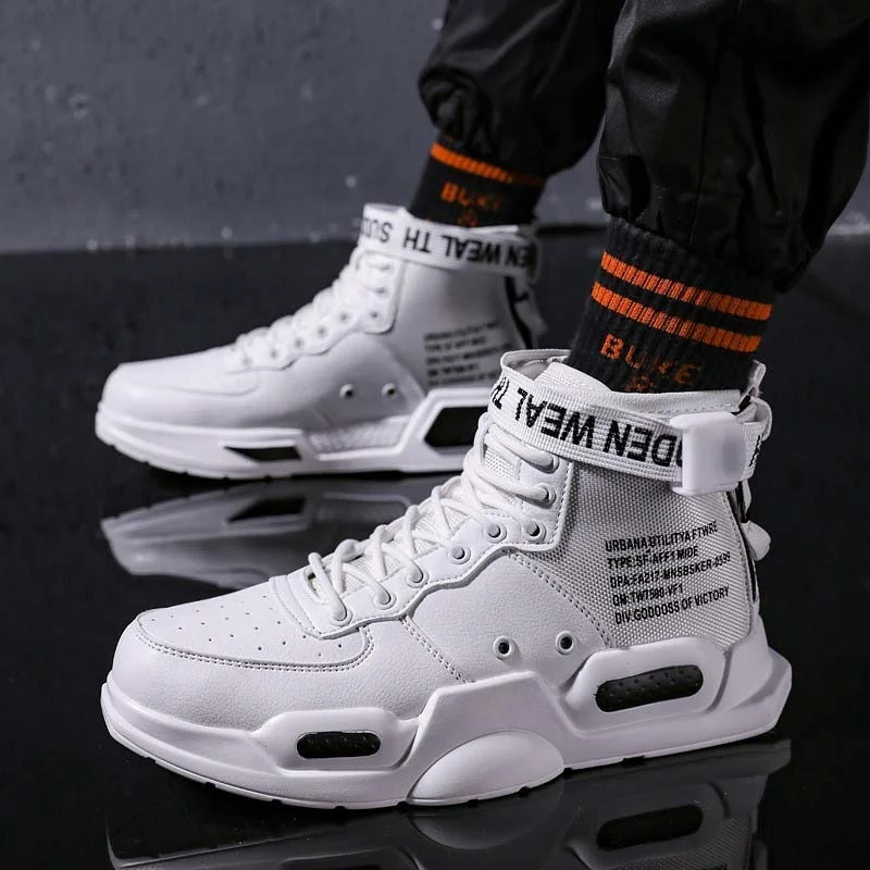 Brand New Mens High Top Sneakers Outdoor Basketball Shoes Male White Sneakers Comfortable Casual Sports Shoes Zapatillas Hombre