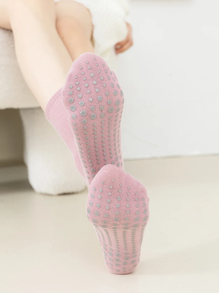 Sports socks cotton socks fitness sports socks sport socks pilates socks 5 pairs women anti-skid yoga socks