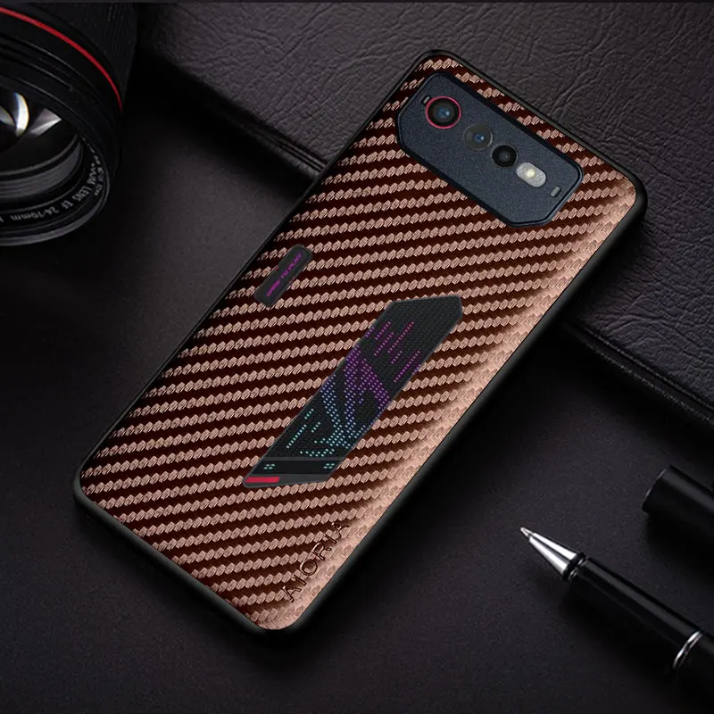 Carbon Fibre Shockproof Slim Non-Slip Full Body Protective Phone Case