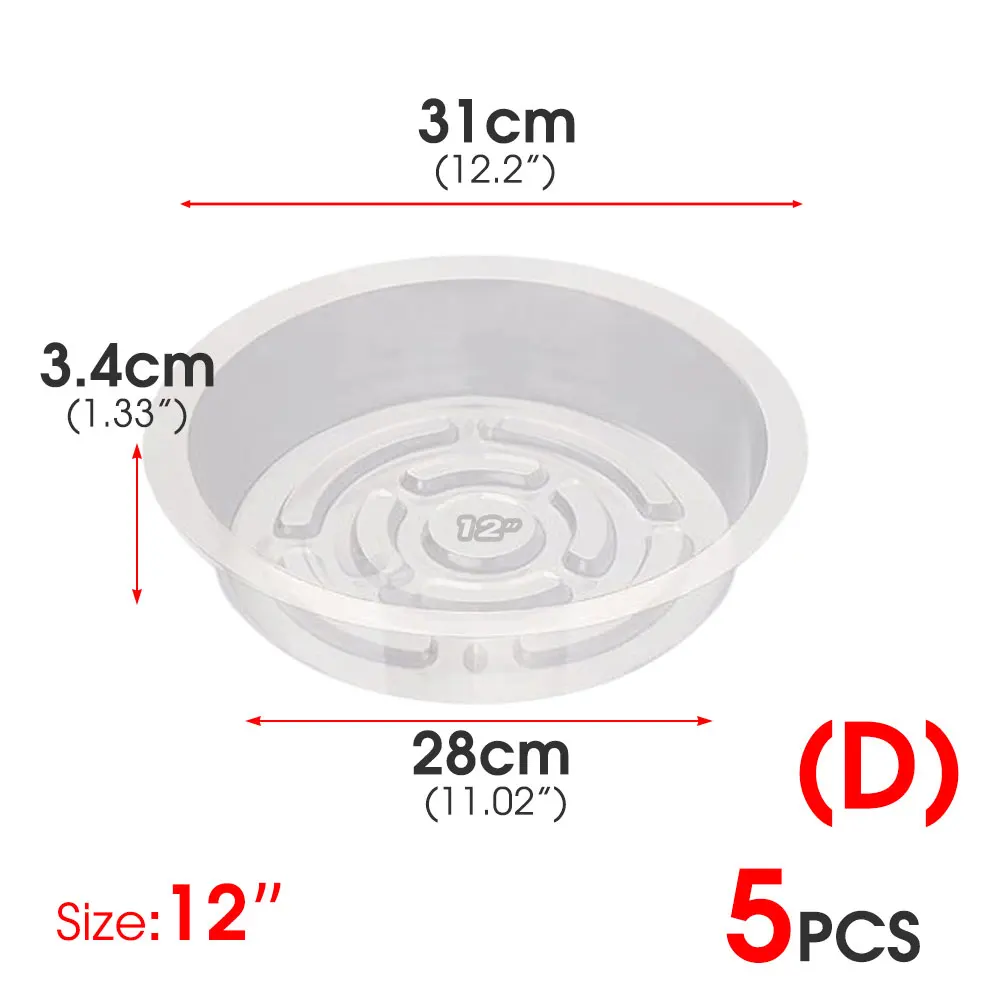 D x 5PCS-12 Inch