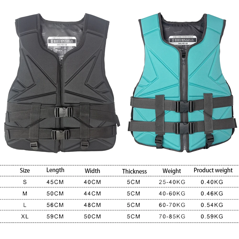 Neoprene Life Vest Adults Surf Kayak Motorboats Raft Rescue Boat Ski Water Sports Swimming Drifting, Life Jacket