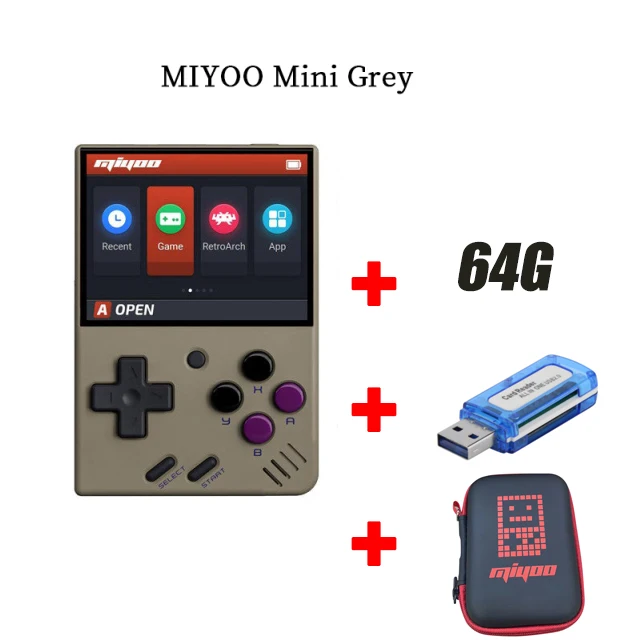 Miyoo Mini Retro Video Game Console Portable Pocket Handheld Gaming Consoles Built-In 2500+ Classic Games 2.8 Inch IPS for Kids 