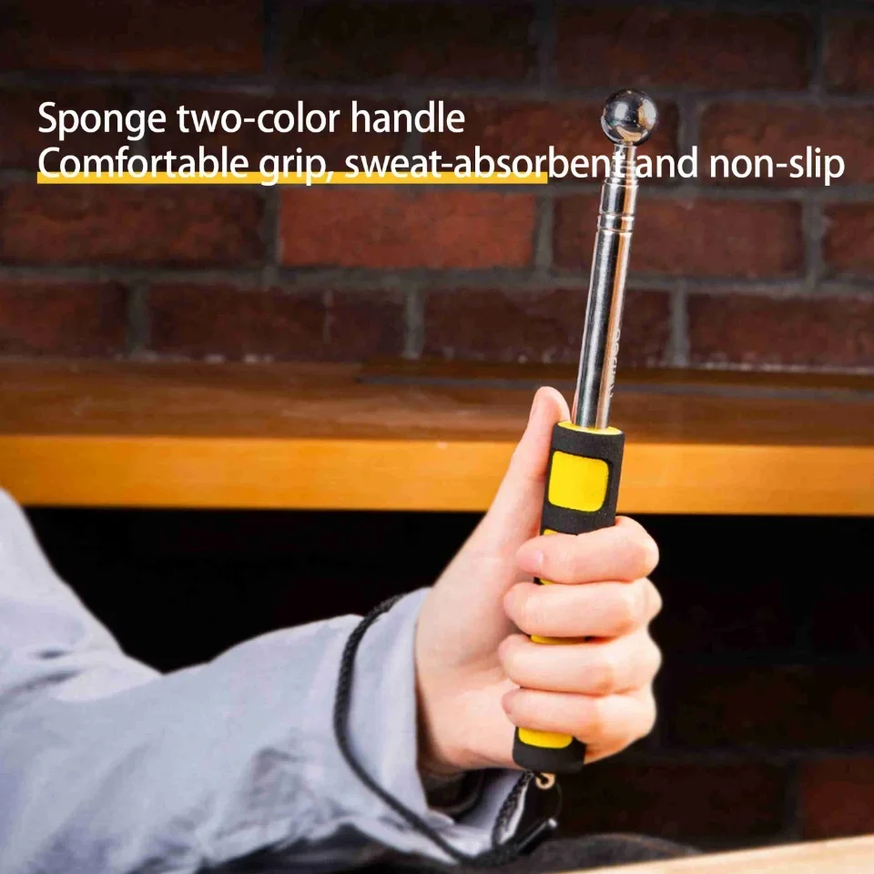 Description Picture 3 of itemDeli Adjustable Empty Drum Hammer Stretchable Ground Testing Tools Multi-functional Household Telescopic Self Defense Hammer