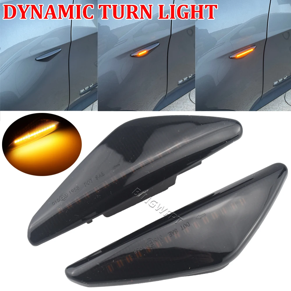

Dynamic Flowing LED Side Marker Turn Signal Light For BMW X5 E70 X6 E71 E72 X3 F25 Sequential Lamp Blinker 2008-2014