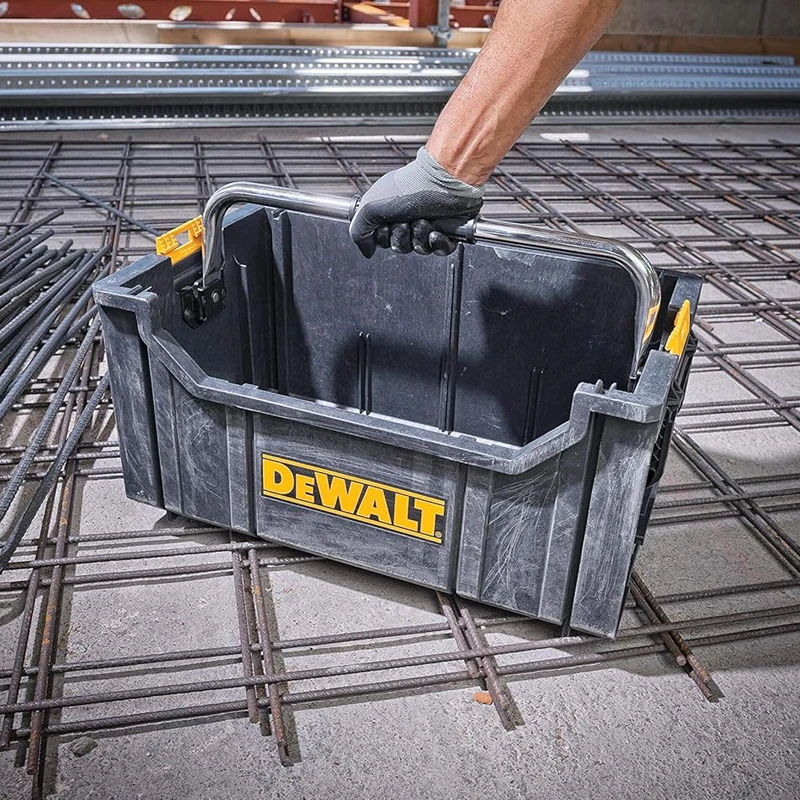 DEWALT DWST1-75654 Tough System Storage Box Tote Type Tool Box Storage Case Tool Box Easy to Carry Long Handle Stacking Storage 6