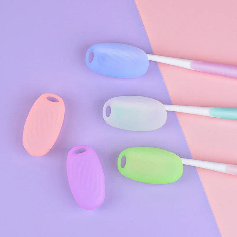 Silicone Toothbrush Head Covers Portable Toothbrush Cover Case Travel Hiking Camping Box Brush Cap Case Support 1pc toothbrush covers