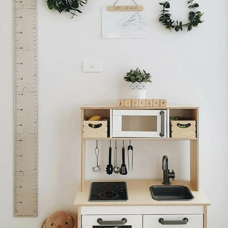 Wood Height Chart Wall Sticker for Kid Children Baby Height Measure Ruler Growth Chart Meter Measurement Wall Decoration
