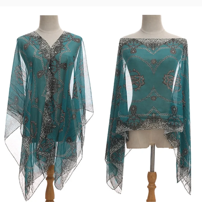 Sunscreen shawl Womens summer chiffon shawl UV protection sunscreen
