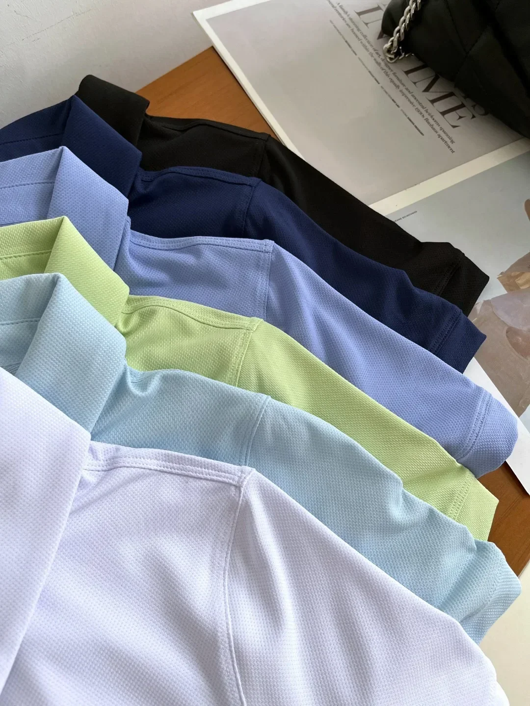 Lemon Women Yoga Short-sleeved Breathable Quick-drying Sports Casual Polo Shirt Lapel Three-dimensional Cut Design Short Sleeve