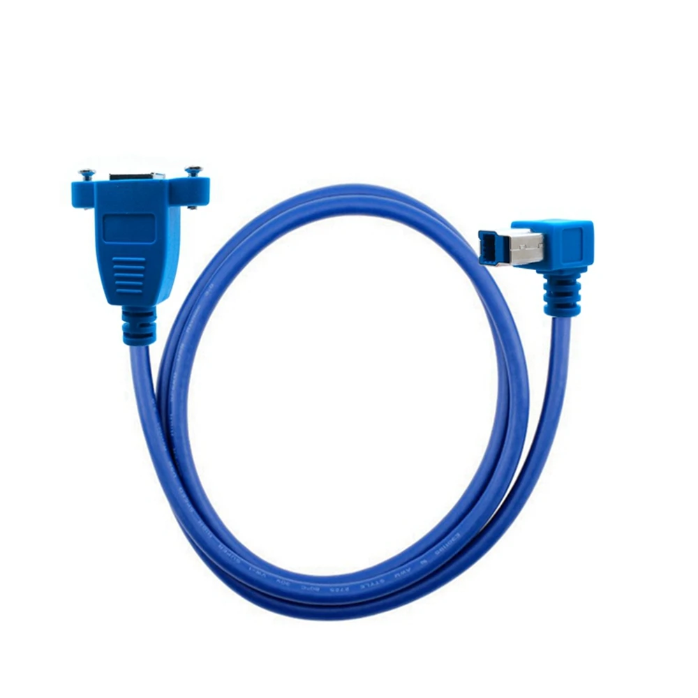 

50CM USB 3.0 B plug right angle to B Female USB 3.0 BM to BF short printer cable for printer scanner hard drive