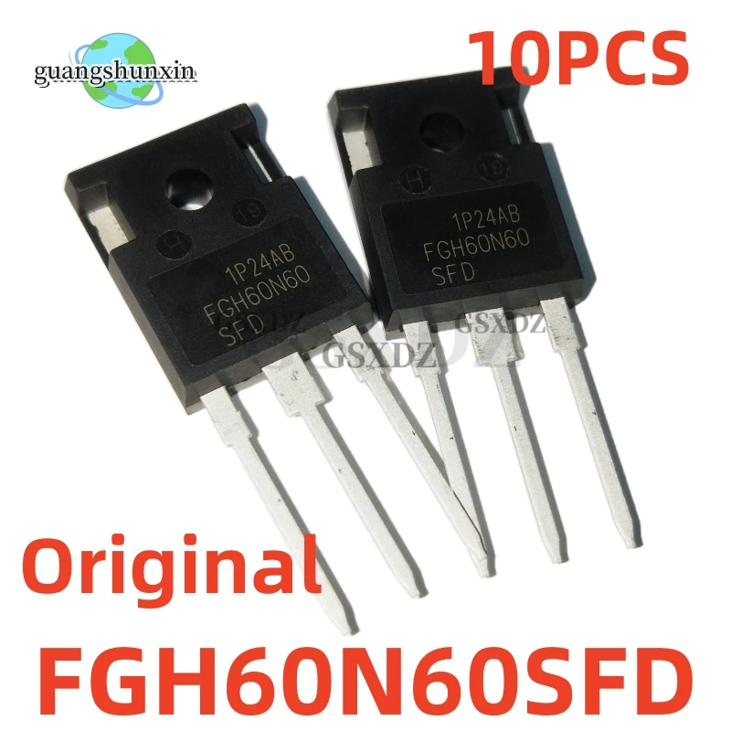 

10pcs 100% New Imported Original 60N60 FGH60N60 FGH60N60SFD FGH60N60SMD FGH60N60UFD TO-247 IGBT Tube 60A 600V