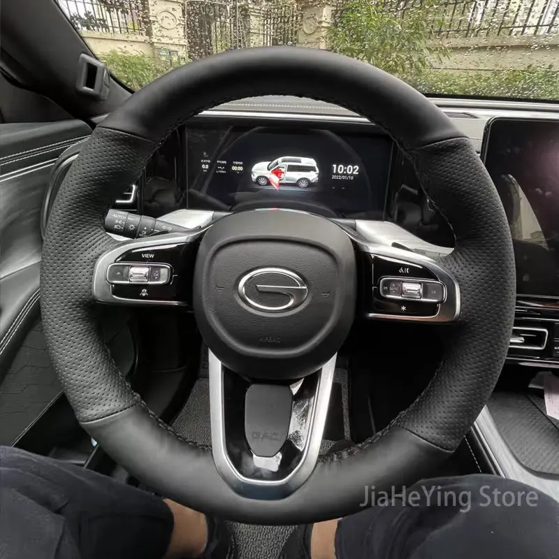 

Hand stitch Anti-Slip Durable Top Leather Car Steering Wheel Cover For Trumpchi GS8 GA8 M6pro M8 2022-2023 Interior Accessories