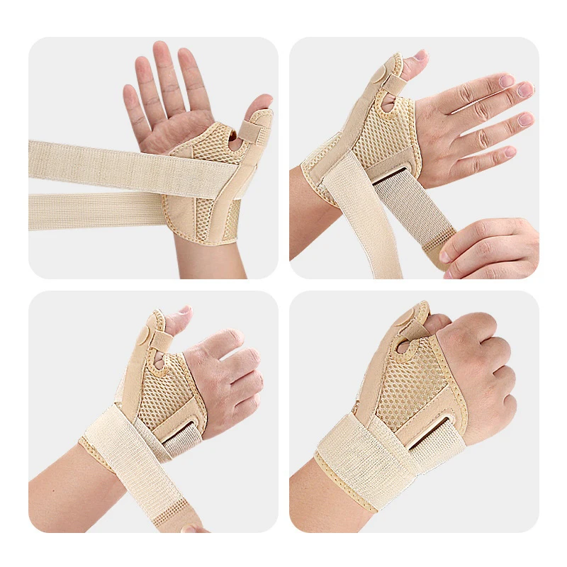 1Pc Flexible Splint Wrist Thumb Support Brace Adjustable Wrist Thumb Stabilizer Immobilizer Trigger Thumbs Support Braces