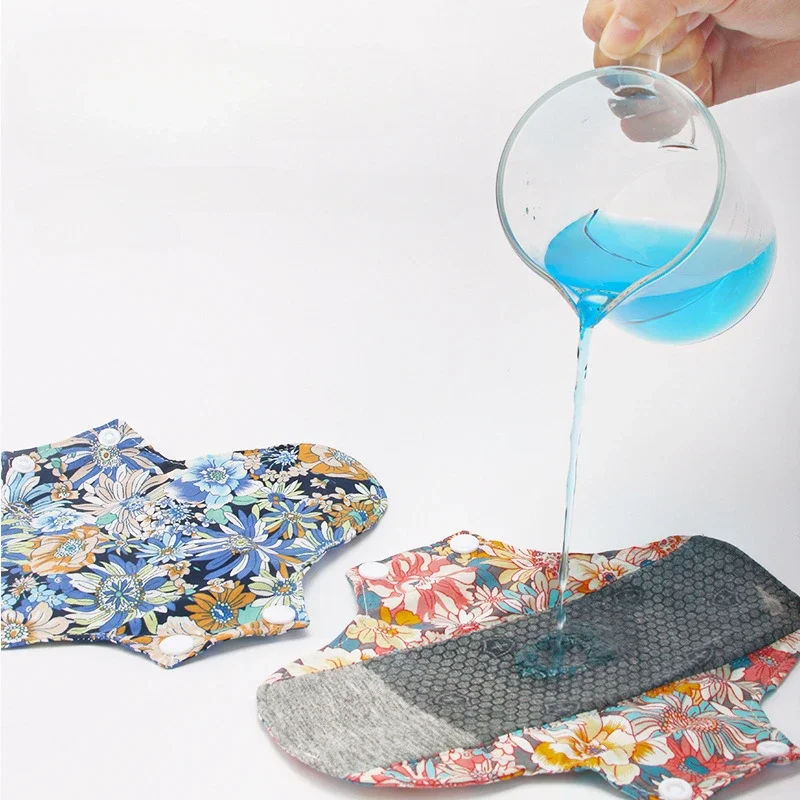 Graphene Cotton Antibacterial Menstrual Pad Washable Sanitary Napkins Reusable Leak Proof Underwear Pad Cloth Menstrual Gaskets 2