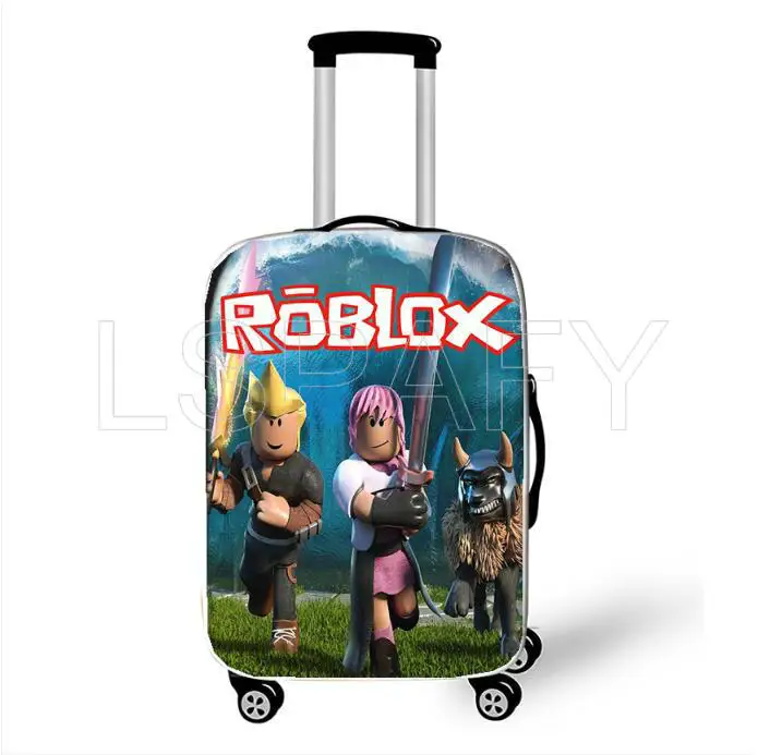 ROBLOX 패턴 수하물 보호 커버, 여행 가방, 트롤리 케이스, 먼지 커버, 탄성 수하물 보호, 18-28 인치