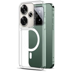 Magnetic Shock - Resistant Transparent Fashion Phone Case for Redmi A7 Pro 4G (WHITE)