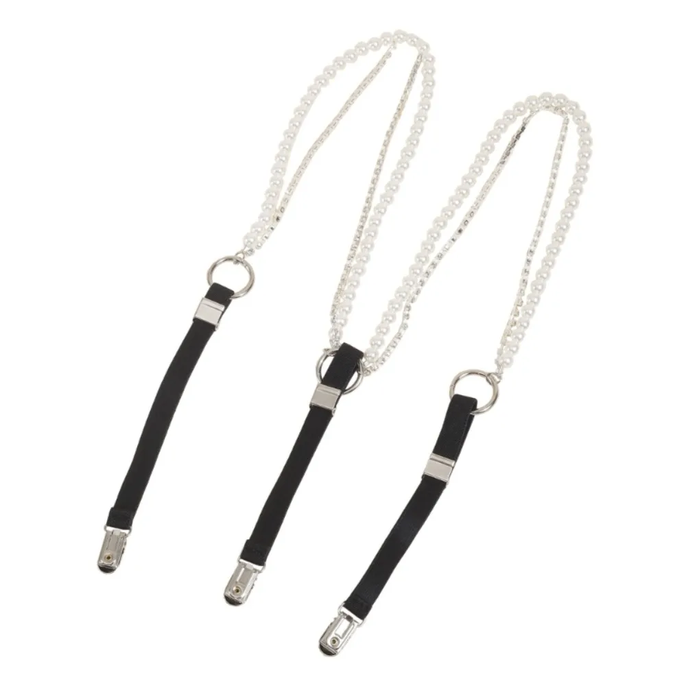Fashion Elastic Pearl Suspenders Elegant Adjustable Adjustable Straps Back Versatile Suspenders Braces for Women