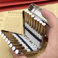 New Luxury Vintage Engraved Cigarette Case Shelby Container Pocket Cigarette Case Holder Cigarette Storage Box Men