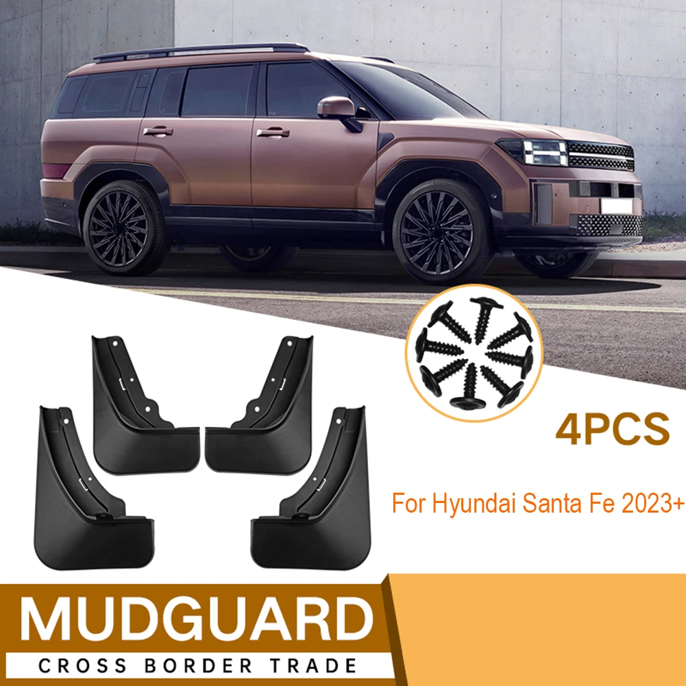 

4 шт., брызговики для Hyundai Santa Fe 2023 + Black