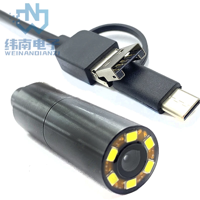 자동 초점 내시경 USB 카메라 모듈, 디지털 마이크, LED 조명, 산업 등급 방수 파이프 하우징, OEM 12MP, 4K