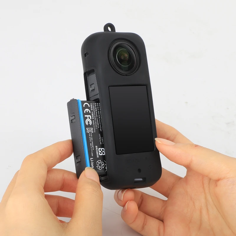 Insta360 X3 용 카메라 실리콘 보호 커버 렌즈 캡 케이스, 스크래치 방지 범프 스크래치 방지 목 끈
