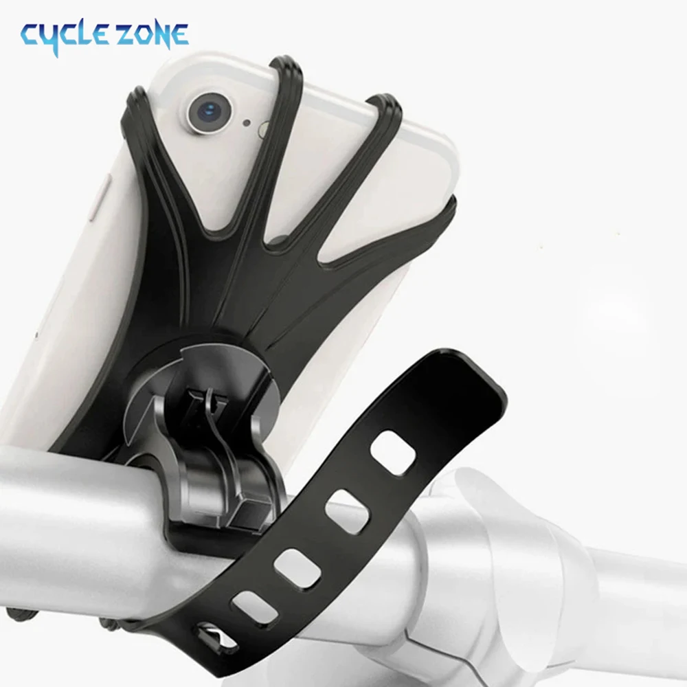 Bike Phone Holder Silicone Strap Holder Universal Bicyle Phone Holder Anti-Slip Elastic Silicone Mobile Phone Shockproof Bike Accessories bike phone holder