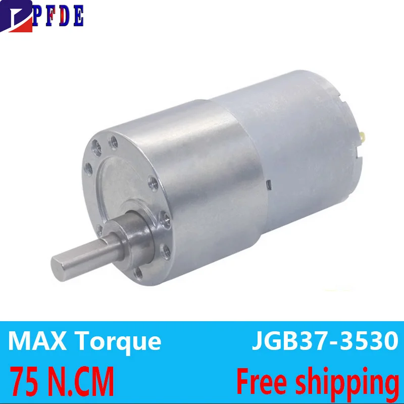 Gear Motor Toda a Caixa de Engrenagens de Metal 4rpm1600 Rpm Alto Torque Eixo Excêntrico Motor Engrenado Dispositivo de Carro Inteligente 37 mm 12 v 24v Jgb373530 dc