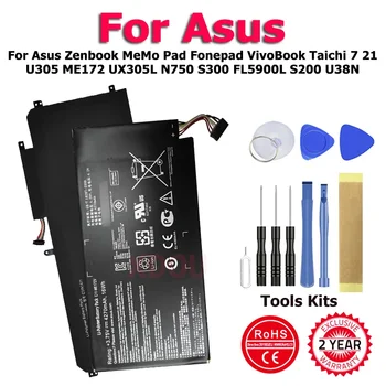 C31N1411 C11-ME172V Battery For Asus Zenbook MeMo Pad Fonepad VivoBook Taichi 7 21 U305 ME172 UX305L N750 S300 FL5900L S200 U38N