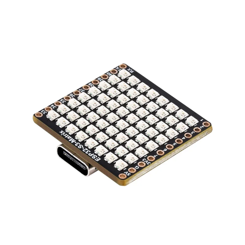 Development Board ESP32 Development Board ESP32-S3 Matrix 8x8 RGB-LED-WiFi Bluetooth With QST Attitude Gyro Sensor QMI8658C