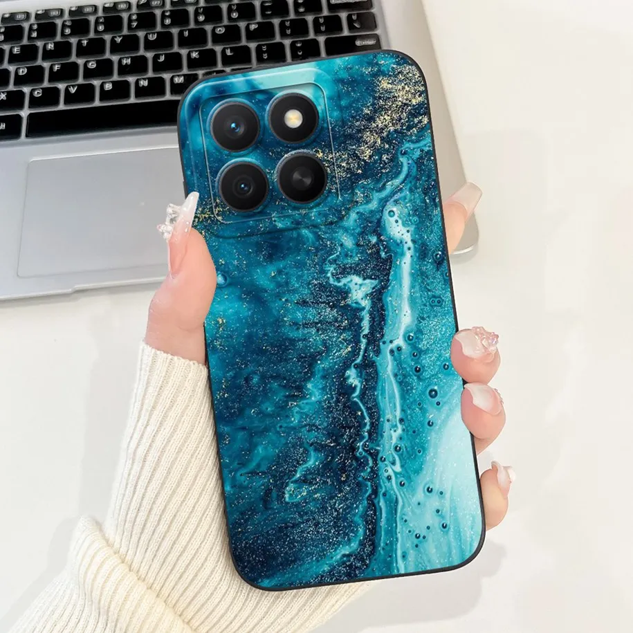 Fashion Girl Butterfly Soft Silicone Couple Phone Case Cover, Compatible with Honor X8C 2025