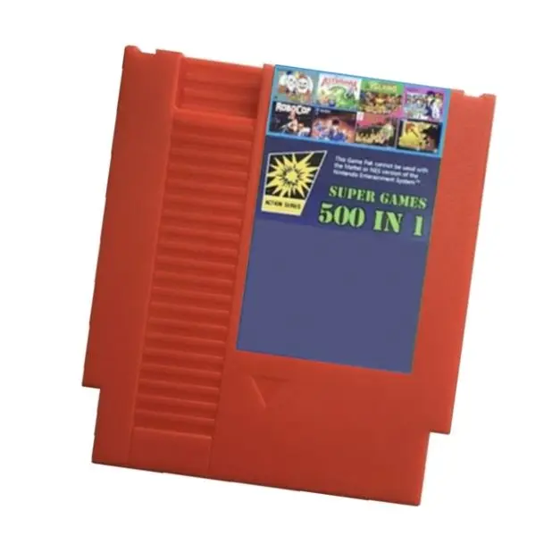 NES 콘솔 72핀 비디오 게임 카드용 NES 500 in 1 게임 카트리지 레트로 콘솔
