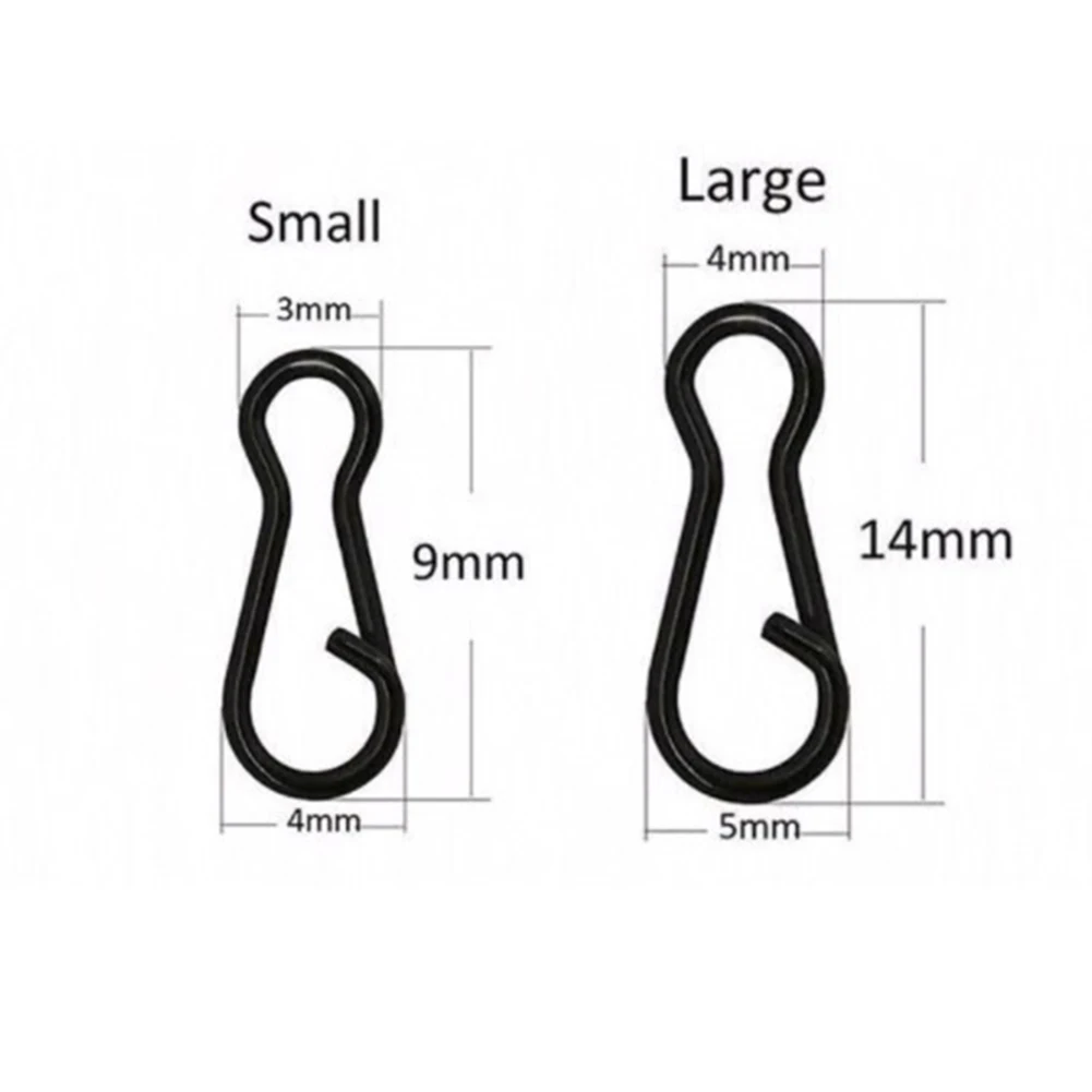 

Swivel Snap Fishing Snap Quick Change Clips Rigs Connector 10Pcs Carp Fishing Snap Fishing Accessories Pesca Durable