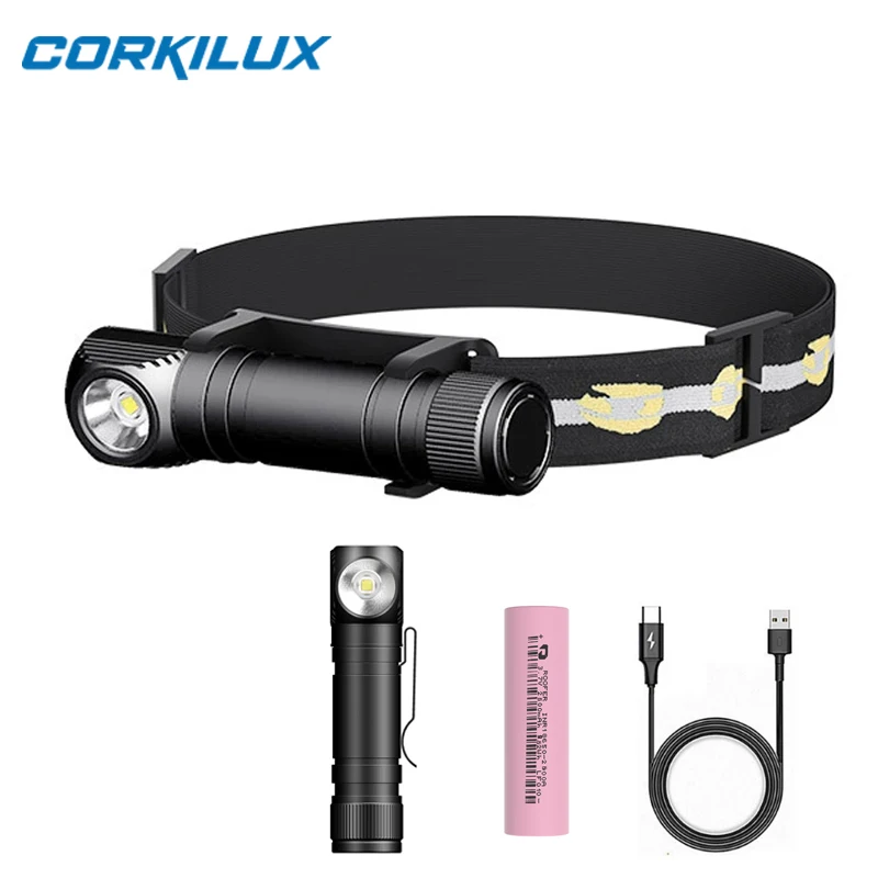 

Перезаряжаемые фонарики CORKILUX USB C, фонарь с аккумулятором 18650, супер яркий фонарь SST40 лм, фонарик с магнитным хвостом