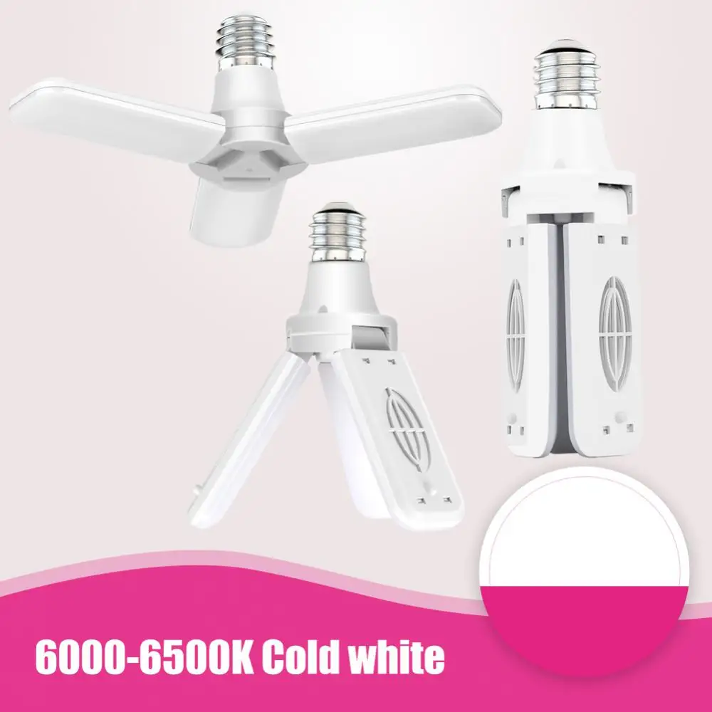 Description Picture 6 of itemE27 bulb three-leaf four-leaf folding garage light LED flying saucer light Workshop lighting Indoor lighting+ Lamp holder
