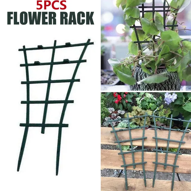 5 Darabos Növényi Tartó Állvány Kerti Műanyag Rácsos Virág Szőlő Mászó Növények Tartós