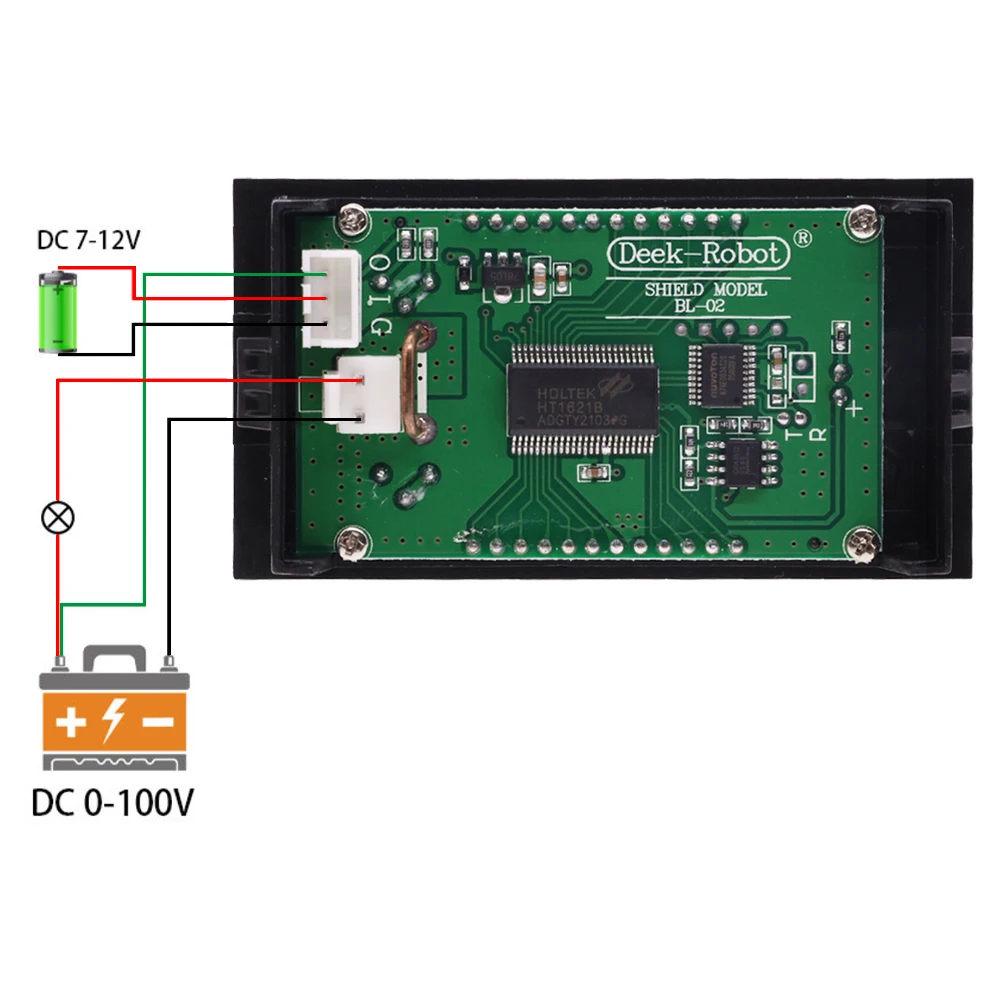 5pcs numérique DC 0-100V 0-10A 250W testeur DC7-12V LCD affichage