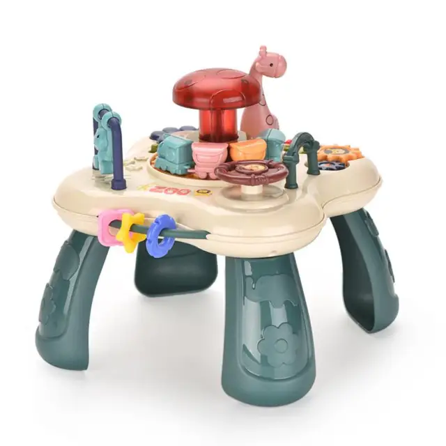 Creative Mini Animal Park Game Table Electric Light Music Hand Heat Drum Desktop Multi-functional Game Table for Baby Toys 2