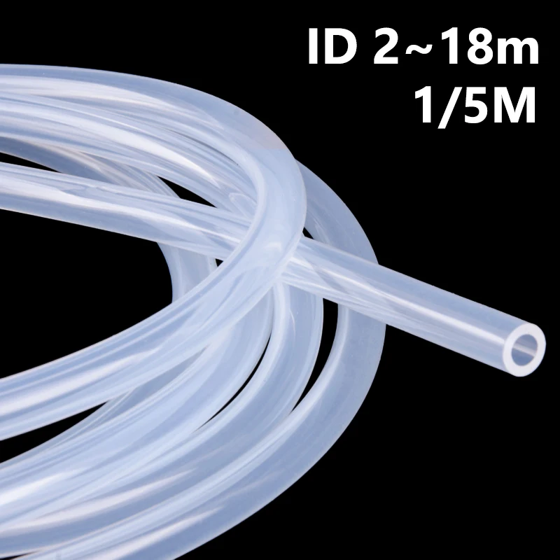1/5M Food Grade Pipe Silicone Rubber Aquarium Pump Hose Transparent Flexible Tube 2 4 5 6 7 8 9 10 12 14mm Clear-silicone tube,rubber hose,rubber tube,rubber tubing