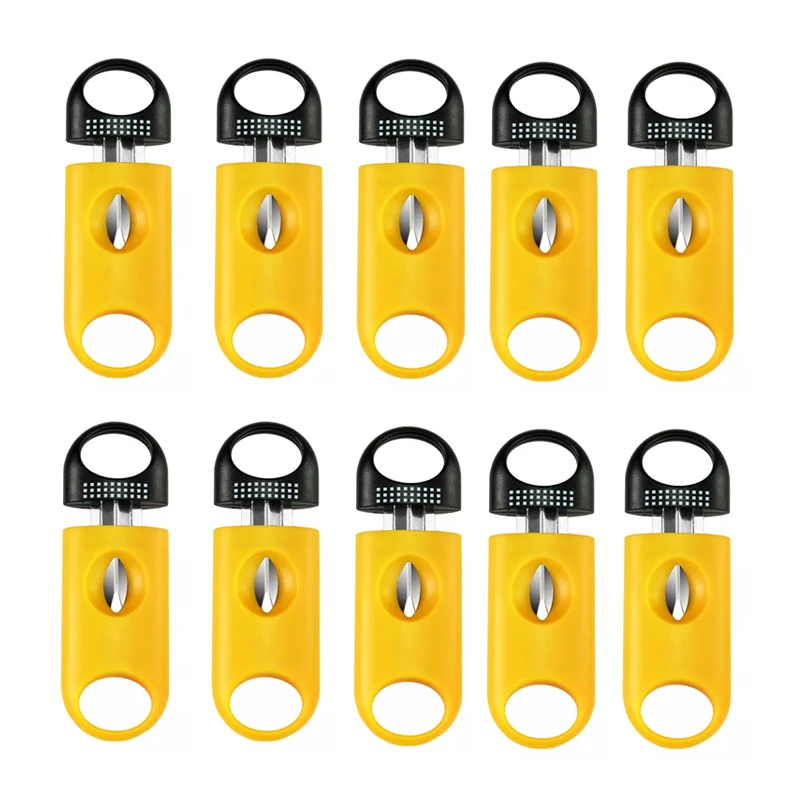 10Pc Cigar Cutter Portable Sharp Stainless Steel Cigar Guillotine