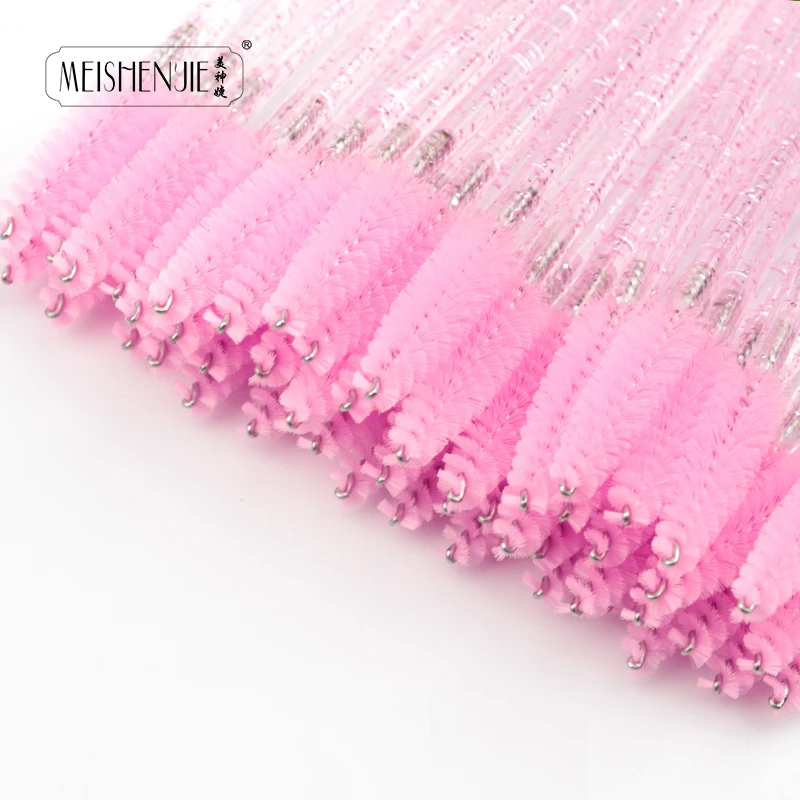 5/50 pcs Crystal Mascara Wands Eyelash Brush Spoolies for Eye Lash Extension Eyebrow and Makeup Crystal Makeup Tools 3