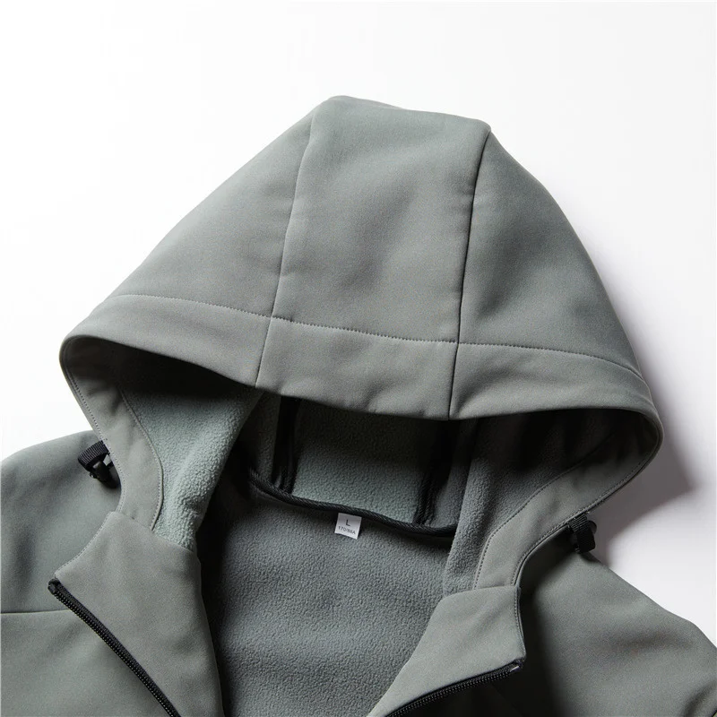 Hooded Jackets Sweatshirt With Zipper Waterproof Windbreaker Down Light Style Men's Clothing Free Shipping Cold Coat Mens Jacket